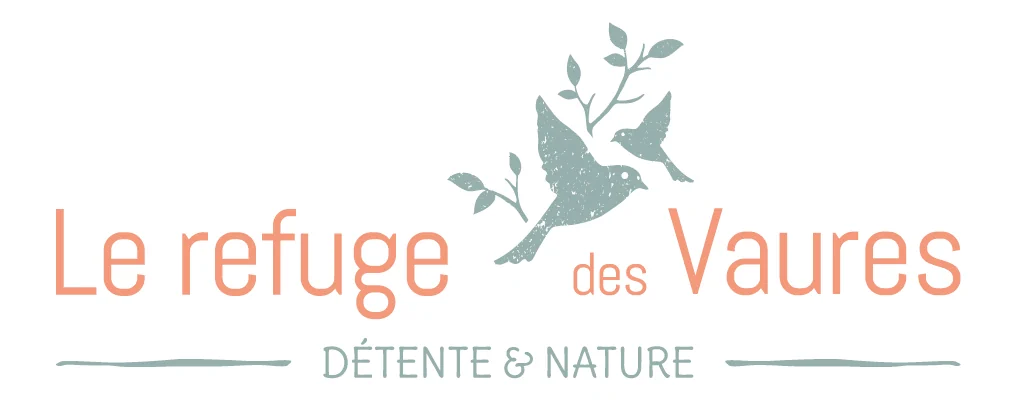 logo le refuge des Vaures allongé-Le Refuge des Vaures-gîte-Hébergement nature-détente-location vacances-séjours-auvergne-vichy